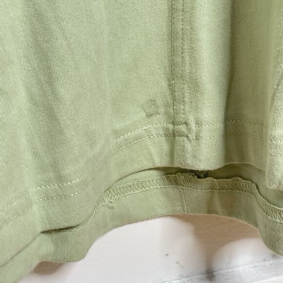 NWT Vintage Maxi Dress Green Cotton Size M Patchwork Block Print Boho Hippie Art - Picture 9 of 12